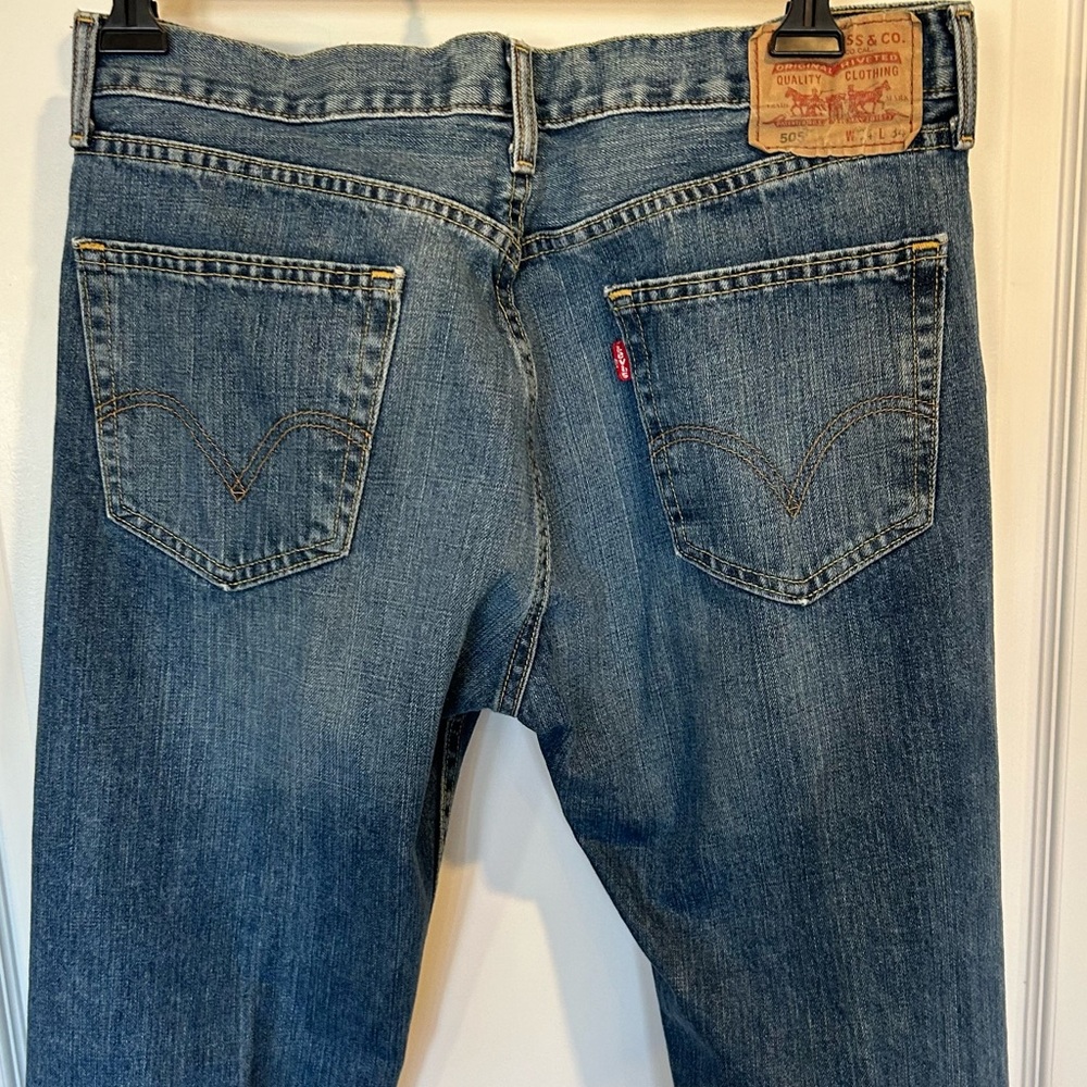 Levi’s  men’s 34 x 34 505 jeans. These are like new. Worn just a couple of times